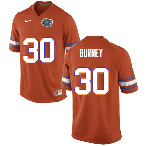Men #30 Amari Burney Florida Gators College Football Jerseys Sale-Orange